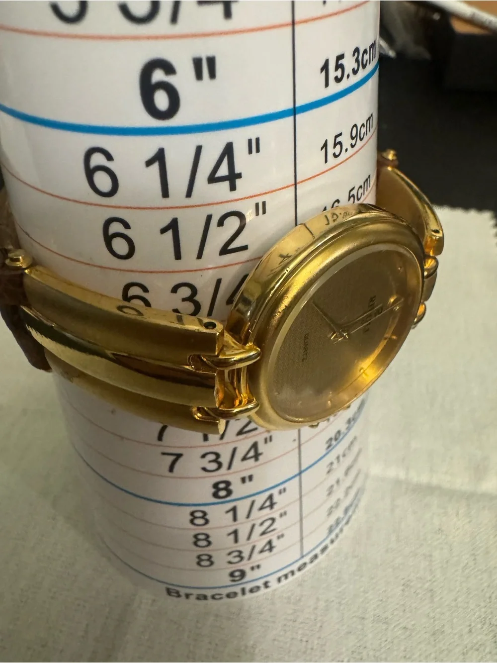 Rivoli Gold-Tone and Leather Women's Quartz Watch